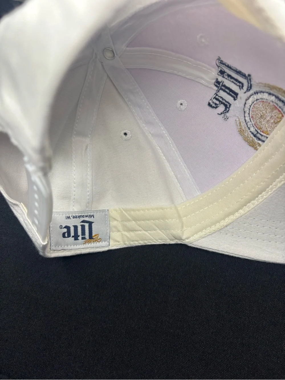 Miller Lite White Logo Baseball SnapBack Hat